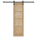 Ușă glisantă Natural și Negru 61 x 198,5 cm Lemn masiv de pin - WALTI WALTI