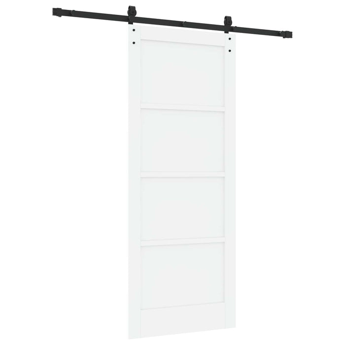 Ușă glisantă Alb și negru 83 x 202 cm Lemn masiv de pin - WALTI WALTI