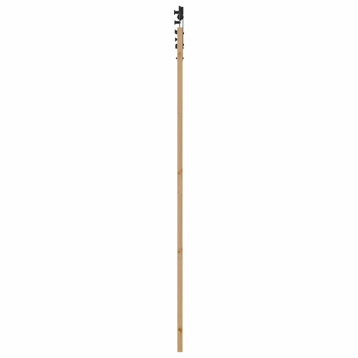 Ușă glisantă Natural și Negru 83 x 232 cm Lemn masiv de pin WALTI