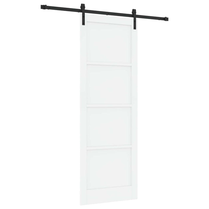 Ușă glisantă Alb și negru 83 x 232 cm Lemn masiv de pin - WALTI WALTI