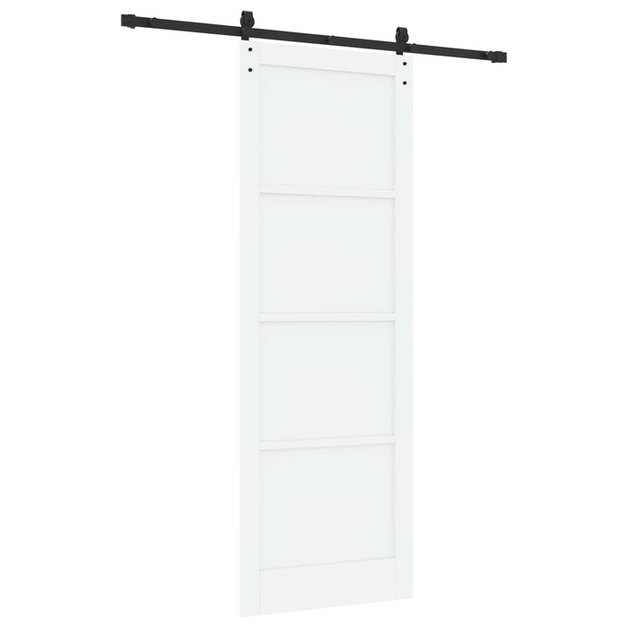 Ușă glisantă Alb și negru 83 x 232 cm Lemn masiv de pin - WALTI WALTI