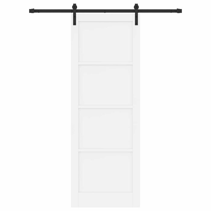 Ușă glisantă Alb și negru 83 x 232 cm Lemn masiv de pin - WALTI WALTI