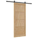Ușă glisantă Natural și Negru 86 x 211 cm Lemn masiv de pin - WALTI WALTI