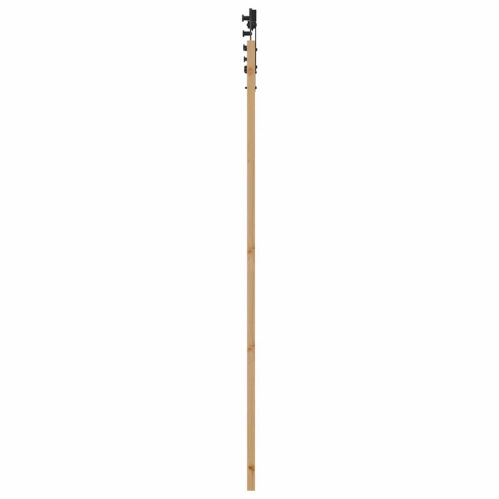 Ușă glisantă Natural și Negru 86 x 211 cm Lemn masiv de pin - WALTI WALTI