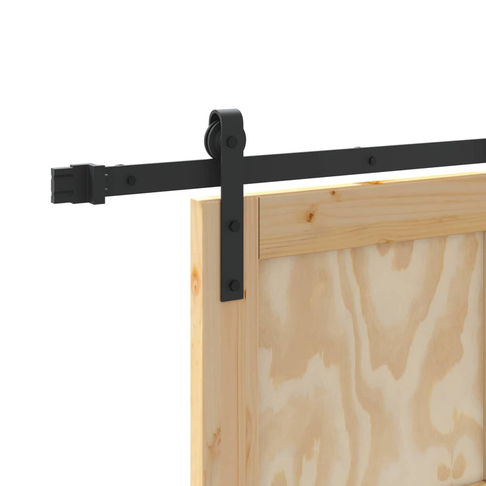 Ușă glisantă Natural și Negru 61 x 198,5 cm Lemn masiv de pin - WALTI WALTI
