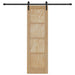 Ușă glisantă Natural și Negru 61 x 198,5 cm Lemn masiv de pin - WALTI WALTI