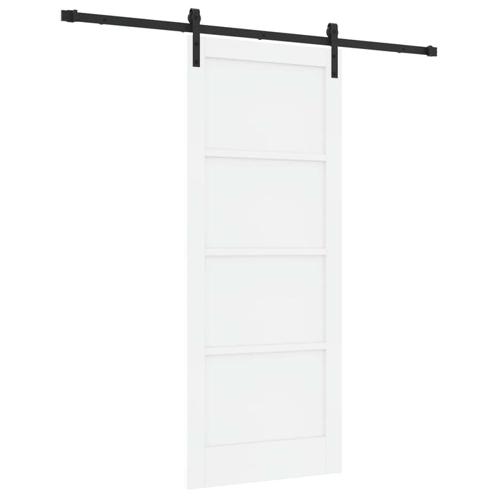 Ușă glisantă Alb și negru 83 x 202 cm Lemn masiv de pin - WALTI WALTI