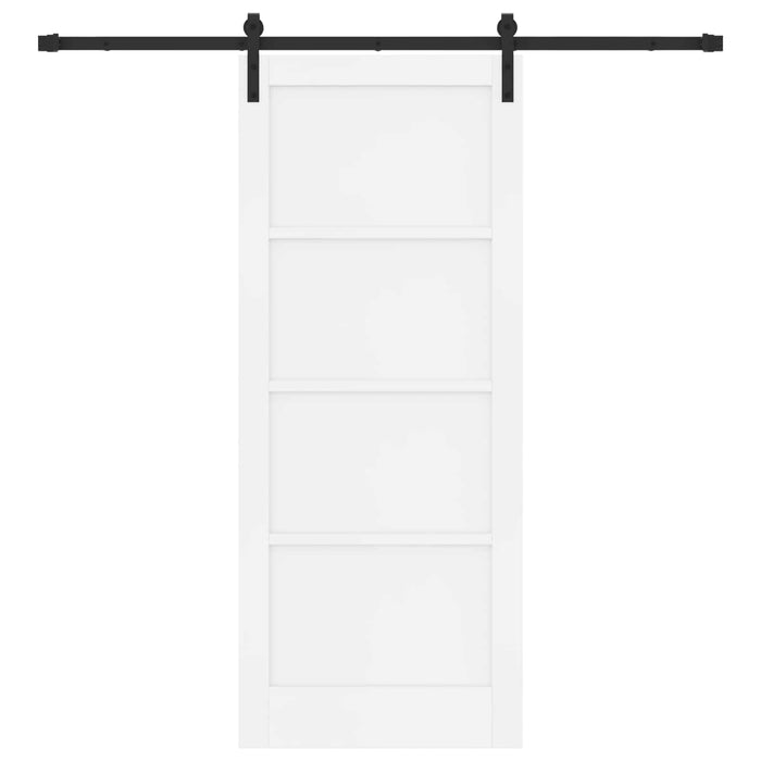 Ușă glisantă Alb și negru 83 x 202 cm Lemn masiv de pin - WALTI WALTI