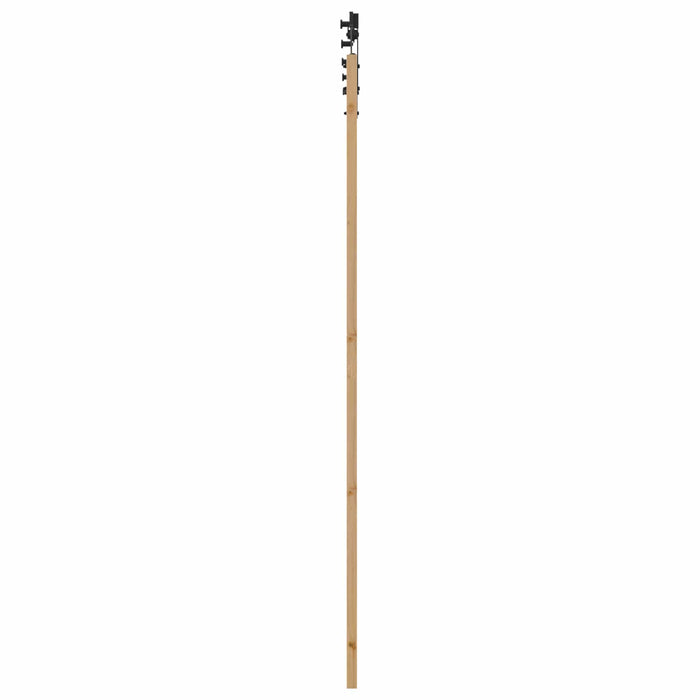 Ușă glisantă Natural și Negru 83 x 232 cm Lemn masiv de pin WALTI