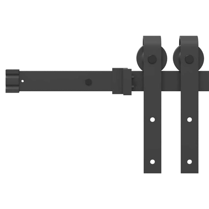 Ușă glisantă Alb și negru 83 x 232 cm Lemn masiv de pin - WALTI WALTI