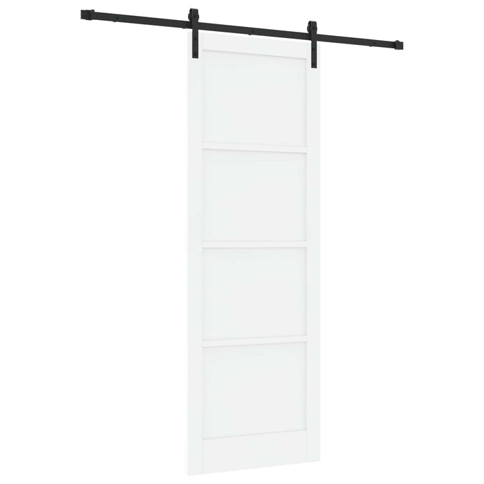 Ușă glisantă Alb și negru 83 x 232 cm Lemn masiv de pin - WALTI WALTI