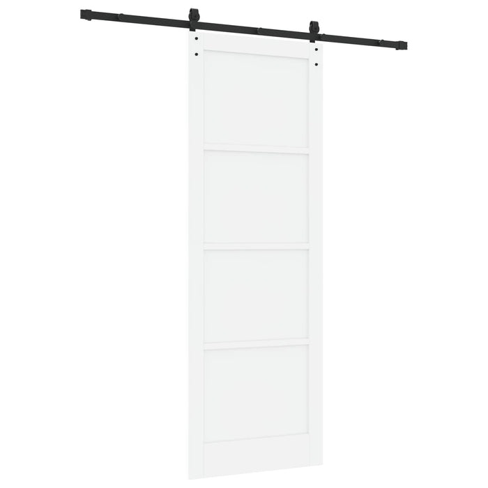 Ușă glisantă Alb și negru 83 x 232 cm Lemn masiv de pin - WALTI WALTI