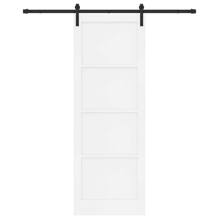 Ușă glisantă Alb și negru 83 x 232 cm Lemn masiv de pin - WALTI WALTI