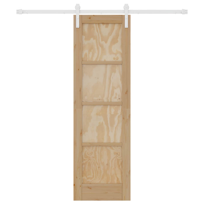 Ușă glisantă Natural și Alb 61 x 198,5 cm Lemn masiv de pin - WALTI WALTI