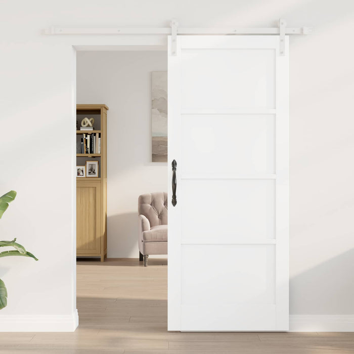 Ușă glisantă Alb 83 x 202 cm Lemn masiv de pin - WALTI WALTI