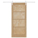 Ușă glisantă Natural și Alb 86 x 198,5 cm Lemn masiv de pin - WALTI WALTI