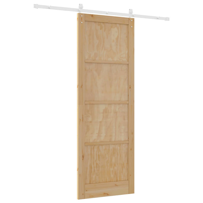 Ușă glisantă Natural și Alb 83 x 232 cm Lemn masiv de pin WALTI