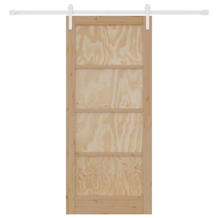 Ușă glisantă Natural și Alb 86 x 198,5 cm Lemn masiv de pin - WALTI WALTI