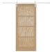 Ușă glisantă Natural și Alb 86 x 198,5 cm Lemn masiv de pin - WALTI WALTI