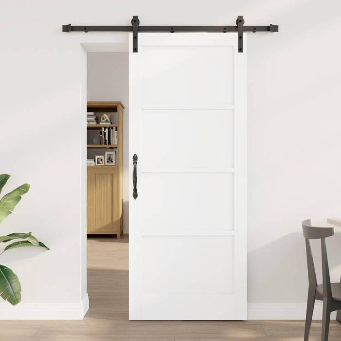 Ușă glisantă Alb 83 x 202 cm Lemn masiv de pin - WALTI WALTI