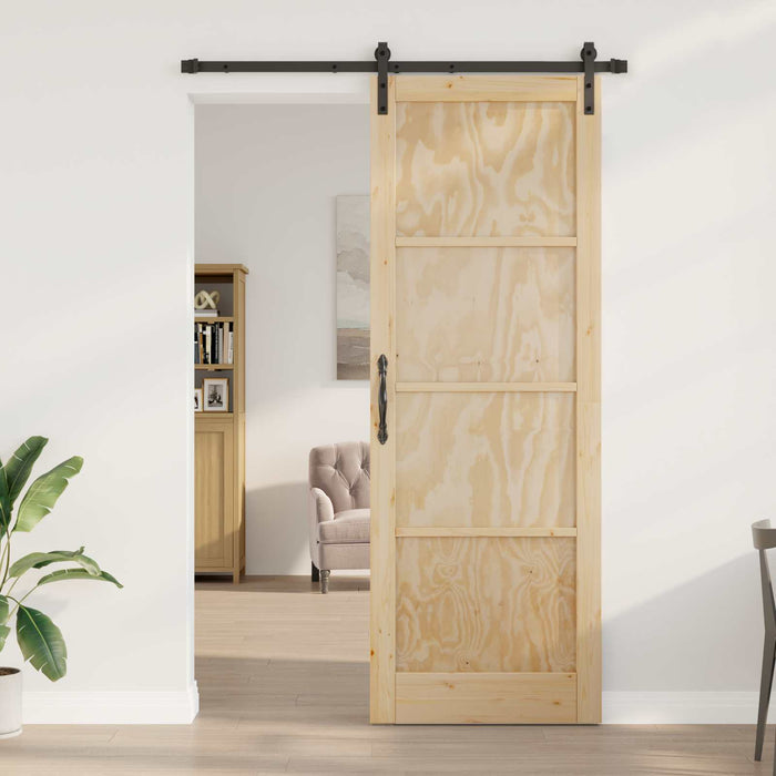 Ușă glisantă natural 83 x 232 cm Lemn masiv de pin - WALTI WALTI