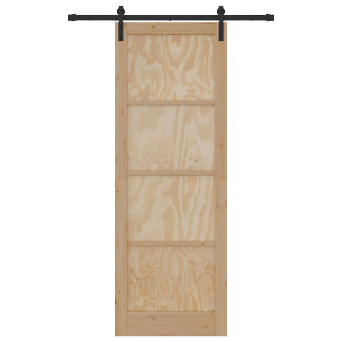 Ușă glisantă natural 83 x 232 cm Lemn masiv de pin - WALTI WALTI