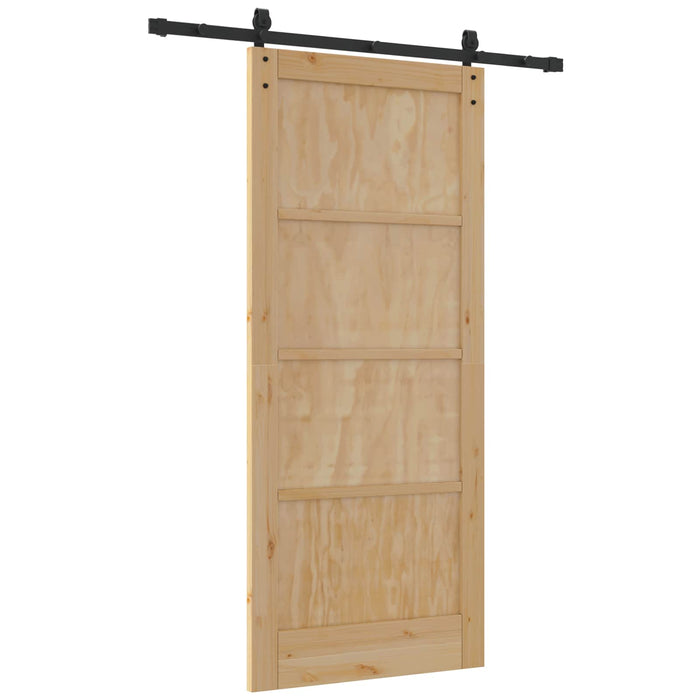 Ușă glisantă natural 86 x 198,5 cm Lemn masiv de pin - WALTI WALTI