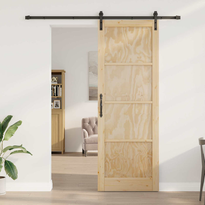 Ușă glisantă natural 83 x 232 cm Lemn masiv de pin - WALTI WALTI
