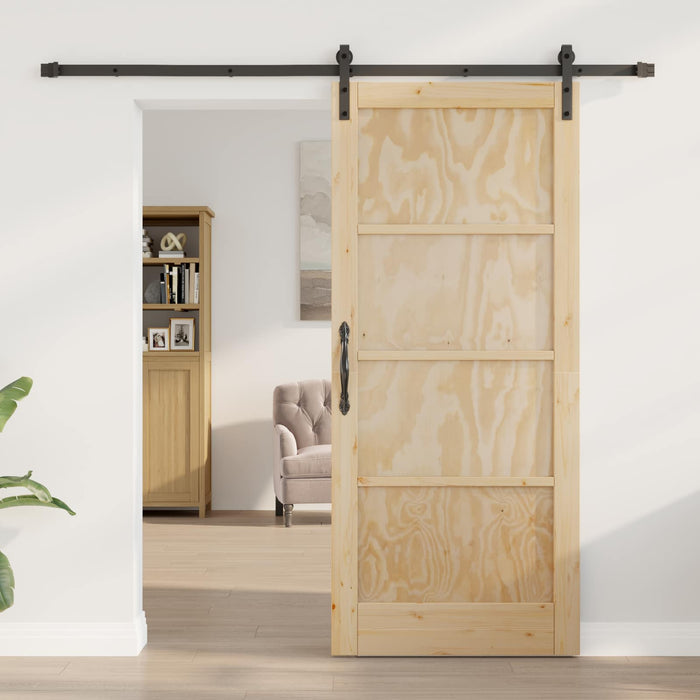 Ușă glisantă natural 86 x 198,5 cm Lemn masiv de pin - WALTI WALTI