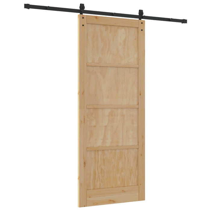 Ușă glisantă natural 86 x 211 cm Lemn masiv de pin - WALTI WALTI