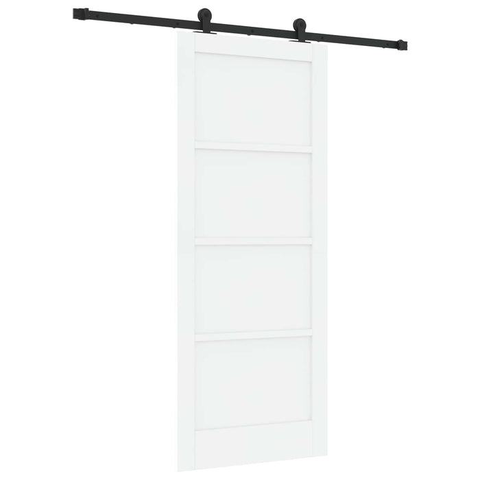 Ușă glisantă Alb și negru 83 x 202 cm Lemn masiv de pin - WALTI WALTI