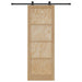 Ușă glisantă Natural și Negru 83 x 232 cm Lemn masiv de pin - WALTI WALTI