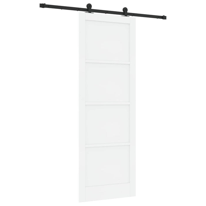 Ușă glisantă Alb și negru 83 x 232 cm Lemn masiv de pin - WALTI WALTI