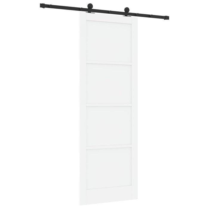 Ușă glisantă Alb și negru 83 x 232 cm Lemn masiv de pin - WALTI WALTI