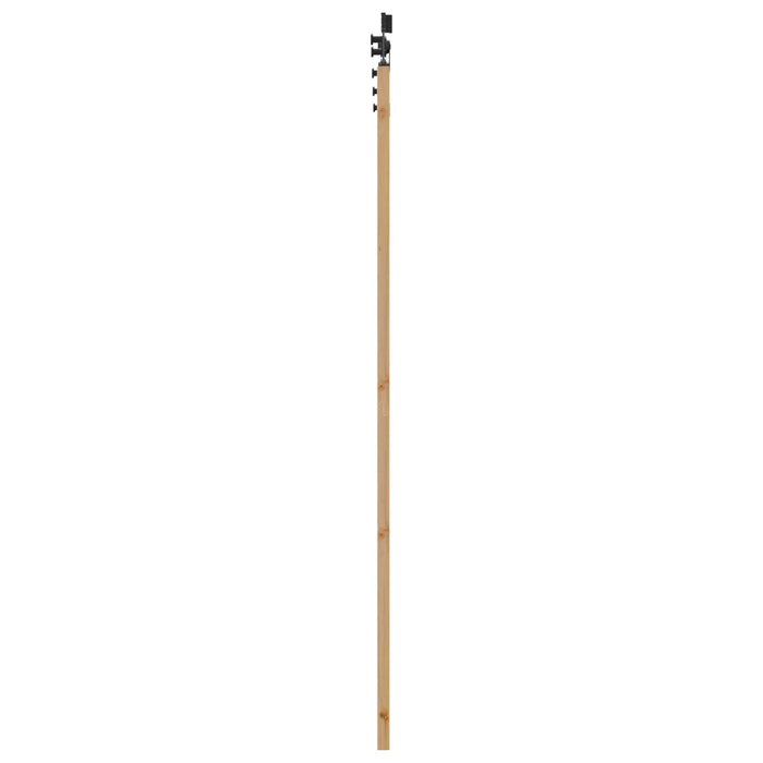 Ușă glisantă Natural și Negru 73,5 x 211 cm Lemn masiv de pin - WALTI WALTI