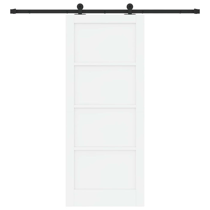 Ușă glisantă Alb și negru 83 x 202 cm Lemn masiv de pin - WALTI WALTI