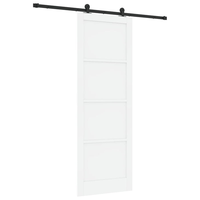 Ușă glisantă Alb și negru 83 x 232 cm Lemn masiv de pin - WALTI WALTI