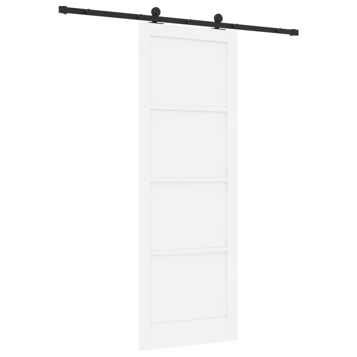 Ușă glisantă Alb și negru 83 x 232 cm Lemn masiv de pin - WALTI WALTI