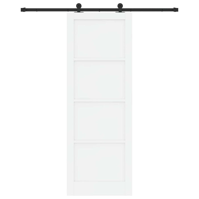 Ușă glisantă Alb și negru 83 x 232 cm Lemn masiv de pin - WALTI WALTI