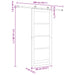 Ușă glisantă Natural și Negru 86 x 211 cm Lemn masiv de pin - WALTI WALTI