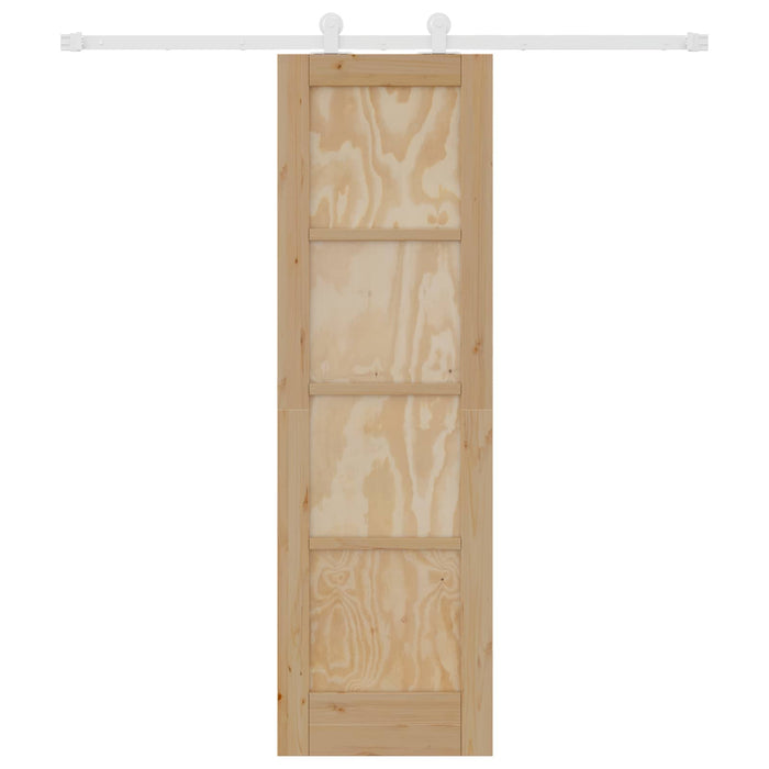 Ușă glisantă Natural și Alb 61 x 198,5 cm Lemn masiv de pin - WALTI WALTI