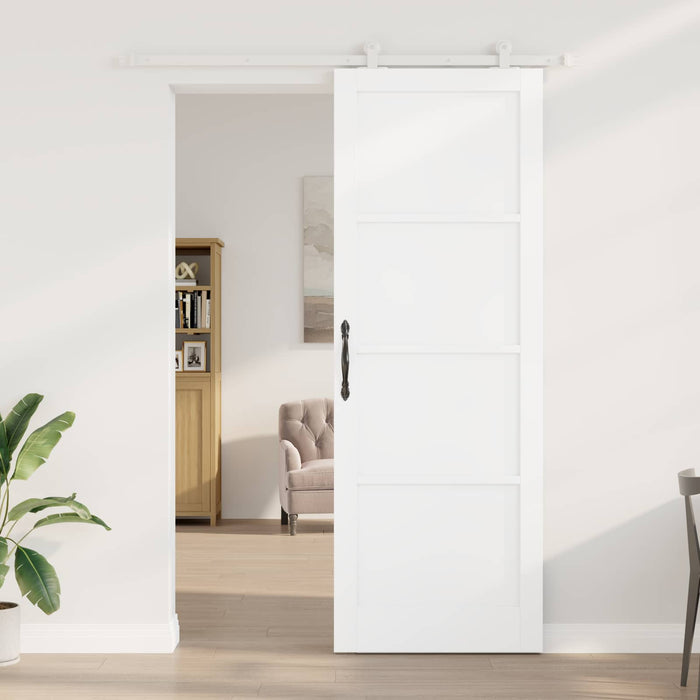 Ușă glisantă Alb 83 x 232 cm Lemn masiv de pin - WALTI WALTI