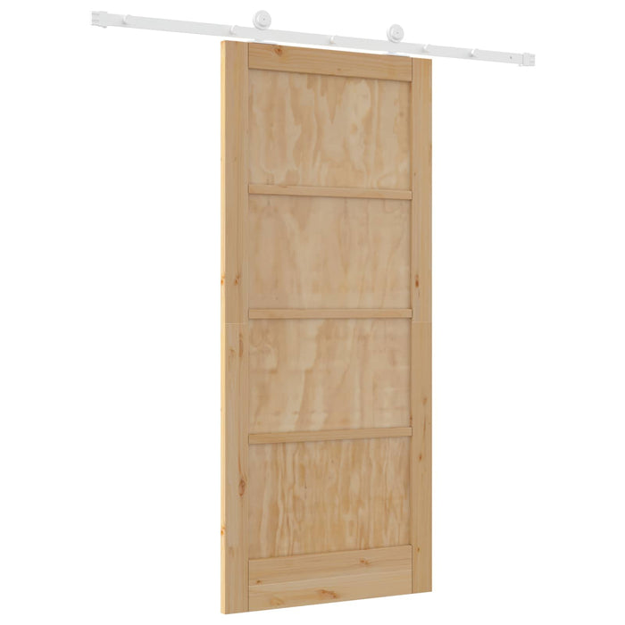 Ușă glisantă Natural și Alb 86 x 198,5 cm Lemn masiv de pin - WALTI WALTI