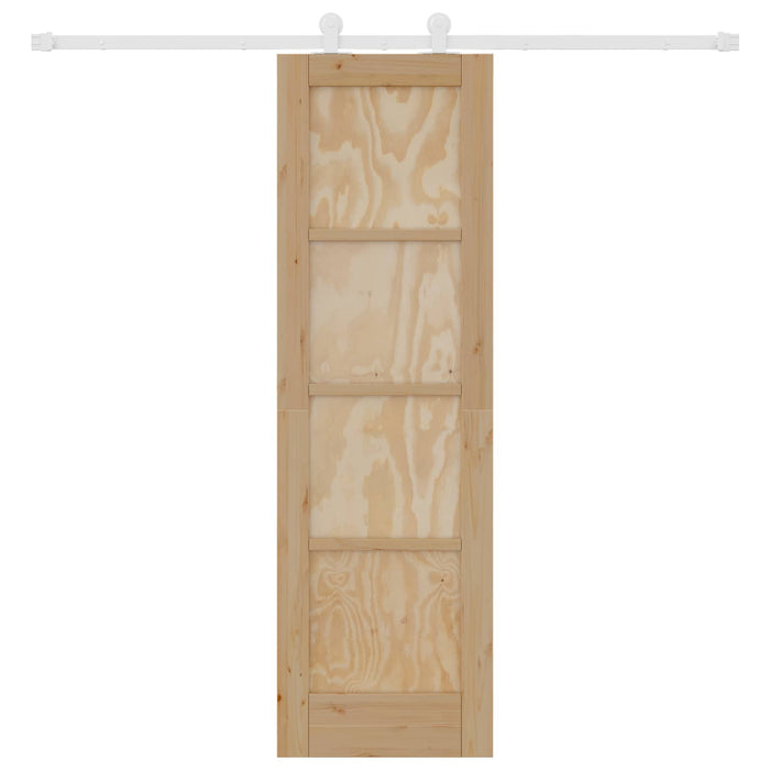 Ușă glisantă Natural și Alb 61 x 198,5 cm Lemn masiv de pin - WALTI WALTI