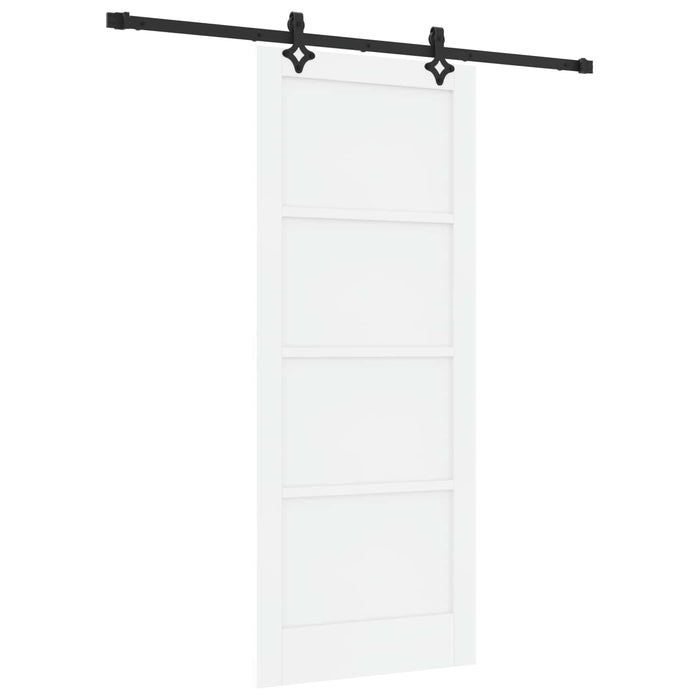 Ușă glisantă Alb și negru 83 x 202 cm Lemn masiv de pin - WALTI WALTI