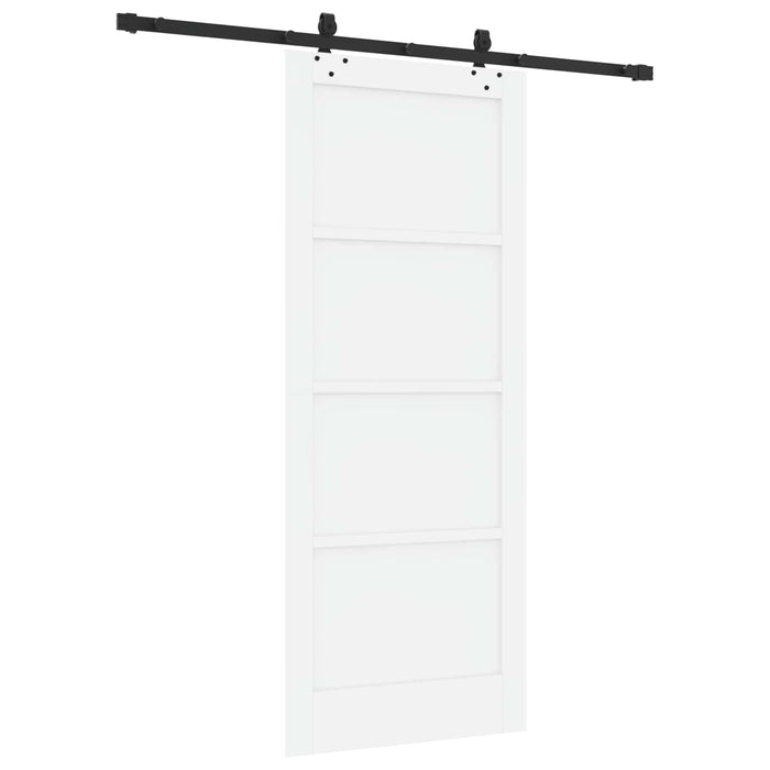 Ușă glisantă Alb și negru 83 x 202 cm Lemn masiv de pin - WALTI WALTI