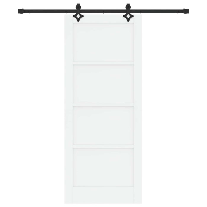 Ușă glisantă Alb și negru 83 x 202 cm Lemn masiv de pin - WALTI WALTI