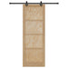 Ușă glisantă Natural și Negru 83 x 232 cm Lemn masiv de pin - WALTI WALTI
