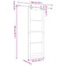 Ușă glisantă Natural și Negru 83 x 232 cm Lemn masiv de pin - WALTI WALTI