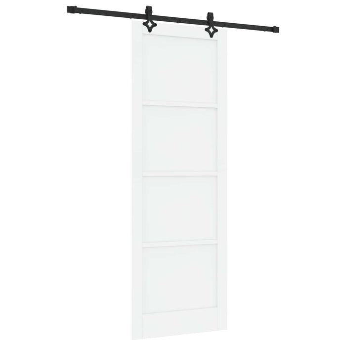 Ușă glisantă Alb și negru 83 x 232 cm Lemn masiv de pin - WALTI WALTI